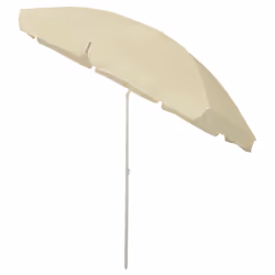 vidaXL Beach Umbrella Garden Sunshade Outdoor Sun Shelter Patio Canopy Parasol - sand yellow, 300 cm