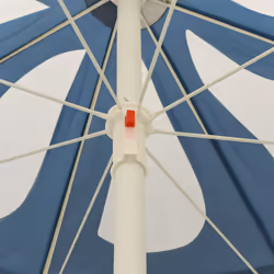 vidaXL Beach Umbrella Garden Sunshade Outdoor Sun Shelter Patio Canopy Parasol - blue and white, 240 cm - Additional view 4