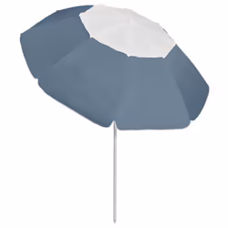 vidaXL Beach Umbrella Garden Sunshade Outdoor Sun Shelter Patio Canopy Parasol - blue and white, 300 cm