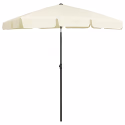vidaXL Beach Parasol Outdoor Umbrella Sun Shelter Canopy Sunshade Sand Yellow