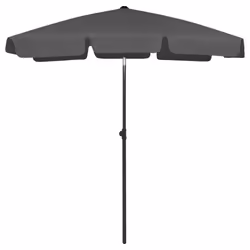 vidaXL Beach Parasol Outdoor Umbrella Sun Shelter Canopy Sunshade Anthracite