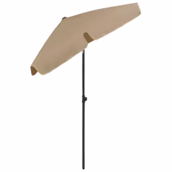 vidaXL Beach Parasol Outdoor Umbrella Sun Shelter Patio Canopy Sunshade Taupe - Additional view 5