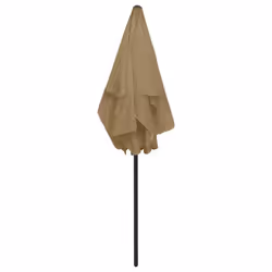 vidaXL Beach Parasol Outdoor Umbrella Sun Shelter Patio Canopy Sunshade Taupe - Additional view 6