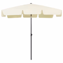 vidaXL Beach Parasol Outdoor Umbrella Sun Shelter Canopy Sunshade Sand Yellow - Additional view 3
