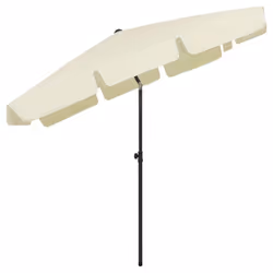 vidaXL Beach Parasol Outdoor Umbrella Sun Shelter Canopy Sunshade Sand Yellow - Additional view 5
