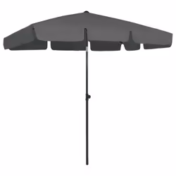 vidaXL Beach Parasol Outdoor Umbrella Sun Shelter Canopy Sunshade Anthracite