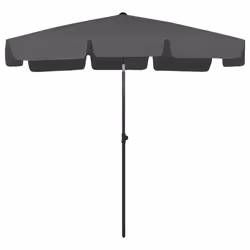 vidaXL Beach Parasol Outdoor Umbrella Sun Shelter Canopy Sunshade Anthracite