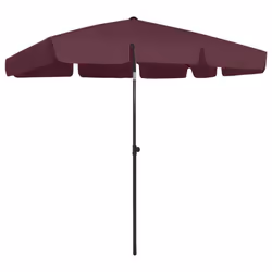 vidaXL Beach Parasol Outdoor Umbrella Sun Shelter Canopy Sunshade Bordeaux Red