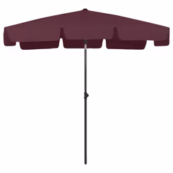vidaXL Beach Parasol Outdoor Umbrella Sun Shelter Canopy Sunshade Bordeaux Red - Additional view 8