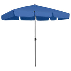 vidaXL Beach Parasol Outdoor Umbrella Sun Shelter Canopy Sunshade Azure Blue