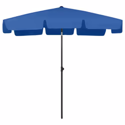 vidaXL Beach Parasol Outdoor Umbrella Sun Shelter Canopy Sunshade Azure Blue
