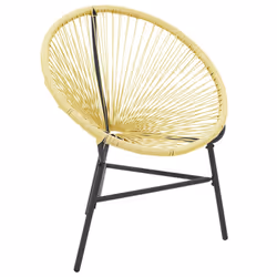 VidaXL 313139, Terrace, Padded seat, Polyethylene, Rattan, Steel, Beige, 690 mm, 660 mm