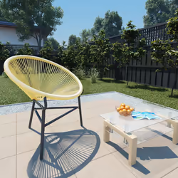 VidaXL 313139 outdoor chair Terrace Padded seat Polyethylene, Rattan, Steel Beige