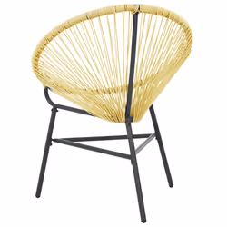 VidaXL 313139 outdoor chair Terrace Padded seat Polyethylene, Rattan, Steel Beige - Additional view 4