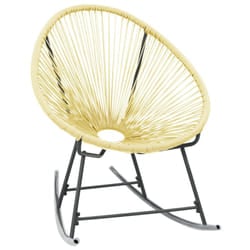 VidaXL 313140 outdoor chair Terrace Padded seat Polyethylene, Rattan, Steel Beige