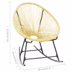 VidaXL 313140 outdoor chair Terrace Padded seat Polyethylene, Rattan, Steel Beige - Additional view 7