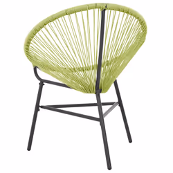 VidaXL 313141 outdoor chair Terrace Padded seat Polyethylene, Rattan, Steel Green - Additional view 4