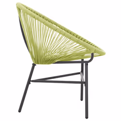 VidaXL 313141 outdoor chair Terrace Padded seat Polyethylene, Rattan, Steel Green - Additional view 5