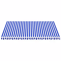 vidaXL Replacement Fabric for Awning Blue and White 4.5x3.5 m Outdoor Canopy