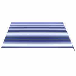 vidaXL Replacement Fabric for Awning Blue and White 4.5x3.5 m Outdoor Canopy