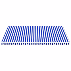 vidaXL Replacement Fabric for Awning Blue and White 5x3.5 m Outdoor Canopy