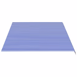 vidaXL Replacement Fabric for Awning Blue and White 5x3.5 m Outdoor Canopy