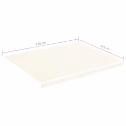 vidaXL Replacement Fabric for Awning Cream 4.5x3.5 m Outdoor Canopy Sunshade - Additional view 5