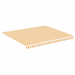 vidaXL Replacement Fabric for Awning Yellow and White 4x3.5 m Outdoor Canopy