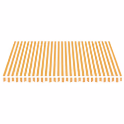 vidaXL Replacement Fabric for Awning Yellow and White 4x3.5 m Outdoor Canopy