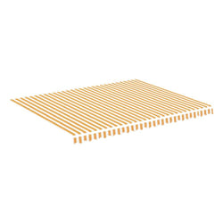 VidaXL Replacement Fabric for Awning Yellow and White 4.5x3.5 m