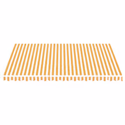 VidaXL Replacement Fabric for Awning Yellow and White 4.5x3.5 m