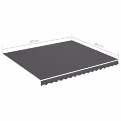vidaXL Replacement Fabric for Awning Anthracite 4x3.5 m Outdoor Patio Canopy - Additional view 5