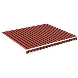 vidaXL Awning Top Sunshade Canvas Sunflower Canopy Top Replacement Fabric - orange and brown