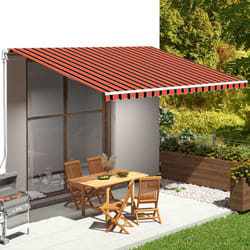 vidaXL Replacement Fabric for Awning Orange and Brown 5x3.5 m Outdoor Canopy