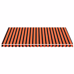 vidaXL Replacement Fabric for Awning Orange and Brown 5x3.5 m Outdoor Canopy