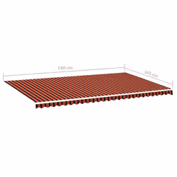 vidaXL Replacement Fabric for Awning Orange and Brown 6x3.5 m Outdoor Canopy - Additional view 5