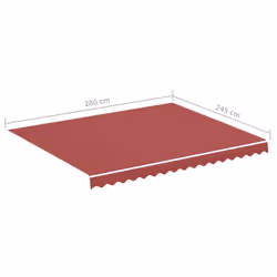 vidaXL Replacement Fabric for Awning Burgundy Red 3x2.5 m Outdoor Patio Canopy - Additional view 5