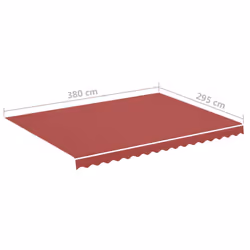 vidaXL Replacement Fabric for Awning Burgundy Red 4x3 m Outdoor Patio Canopy - Additional view 5