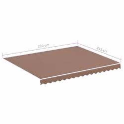 vidaXL Replacement Fabric for Awning Brown 3x2.5 m Outdoor Canopy Sunshade - Additional view 5
