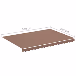 vidaXL Replacement Fabric for Awning Brown 3.5x2.5 m Outdoor Canopy Sunshade - Additional view 5