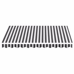vidaXL Replacement Fabric for Awning Anthracite and White 3x2.5 m Lawn Canopy