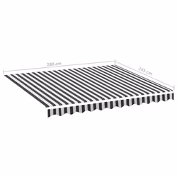 vidaXL Replacement Fabric for Awning Anthracite and White 3x2.5 m Lawn Canopy - Additional view 5