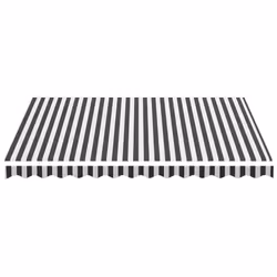 vidaXL Replacement Fabric for Awning Anthracite and White 3.5x2.5 m Canopy
