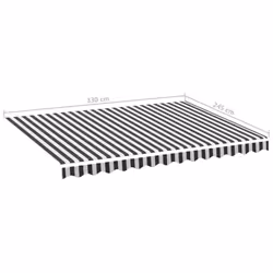 vidaXL Replacement Fabric for Awning Anthracite and White 3.5x2.5 m Canopy - Additional view 5