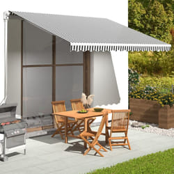 vidaXL Replacement Fabric for Awning Anthracite and White 4x3 m Outdoor Canopy
