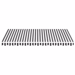 vidaXL Replacement Fabric for Awning Anthracite and White 4x3 m Outdoor Canopy