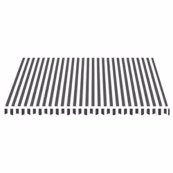 vidaXL Replacement Fabric for Awning Anthracite and White 4x3.5 m Lawn Canopy