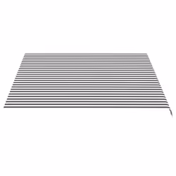vidaXL Replacement Fabric for Awning Anthracite and White 4x3.5 m Lawn Canopy