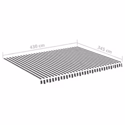 vidaXL Replacement Fabric for Awning Anthracite and White 4.5x3.5 m Canopy - Additional view 5