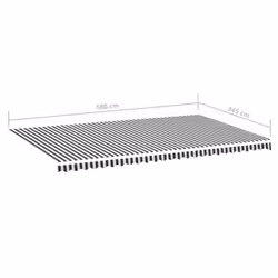vidaXL Replacement Fabric for Awning Anthracite and White 6x3.5 m Lawn Canopy - Additional view 5